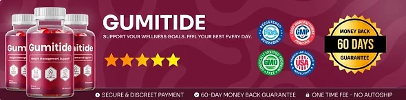 Gumitide 60-day money-back guarantee and quality badges