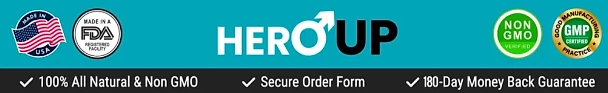 Hero UP 180-day money-back guarantee and quality badges